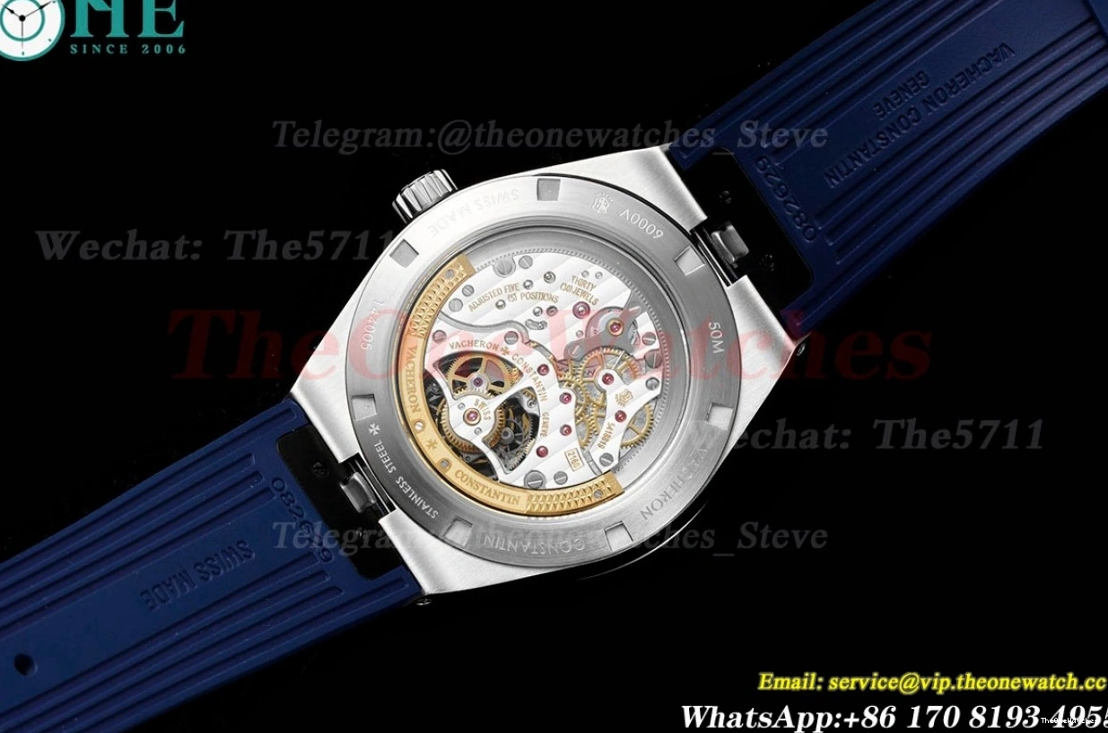 RU 6000V Overseas BBR ref Stk Tourbillon SS Blue 0110